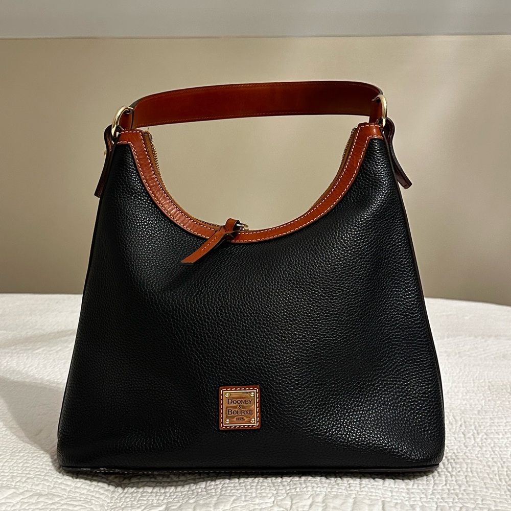 Dooney & Bourke Pebbled Black Leather Hobo Bag